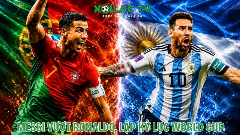 Messi vượt Ronaldo, lập kỷ lục World Cup