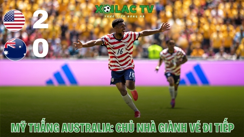 Mỹ thắng Australia: Chủ nhà giành vé đi tiếp